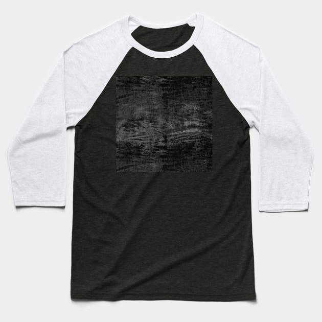 Black and White Soft Shibori Baseball T-Shirt by Carolina Díaz